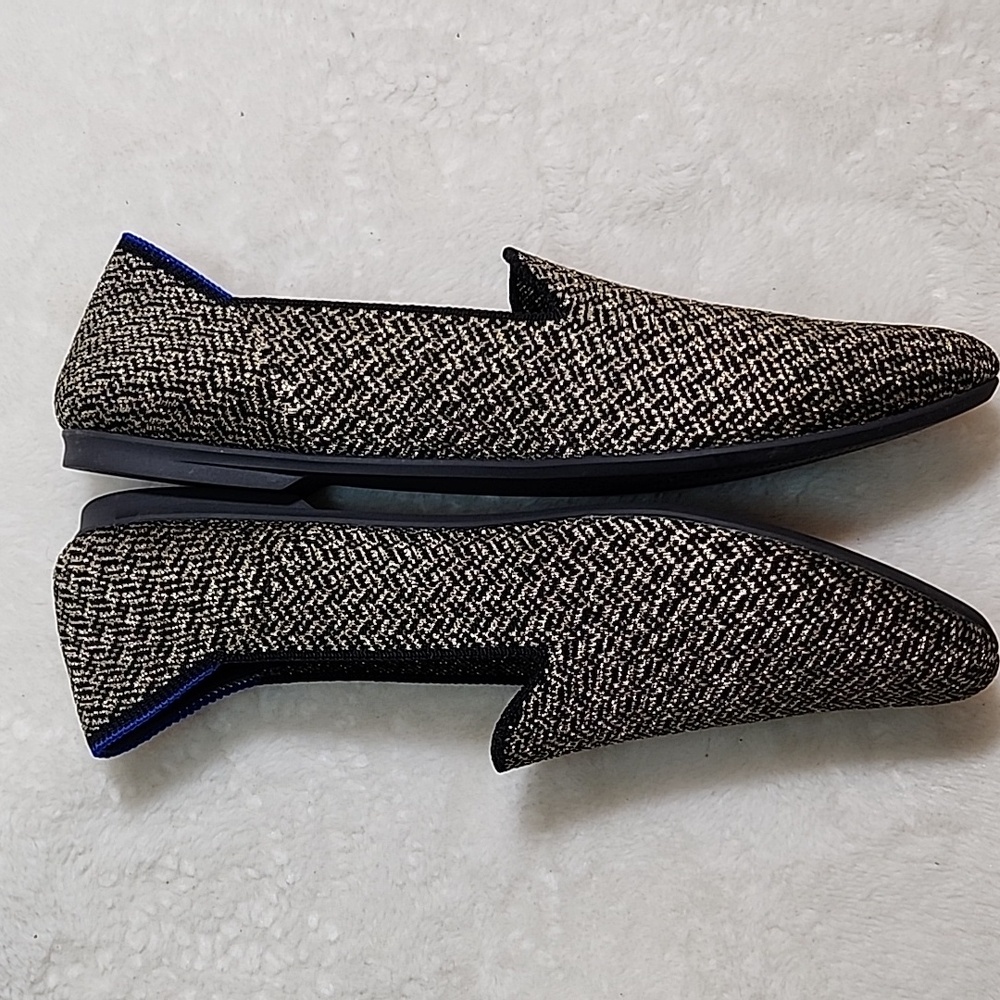 Rothy's The Almond Loafers shoes in the Sparkle Herringbone color Sz 8W - Picture 10 of 16